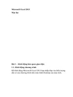 Hướng dẫn sử dụng excel 2013