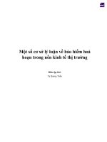 Một số cơ sở lý luận về bảo hiểm hoả hoạn trong nền kinh tế thị trường 