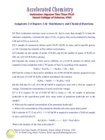 Bài tập phản ứng hoá học