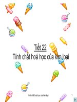 Bài 16: TÍNH CHẤT HÓA HỌC CỦA KIM LOẠI