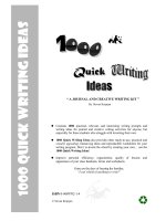 1000 Quick writing ideas