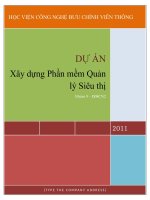 Dự án Xây dựng phần mềm quản lý siêu thị PTIT