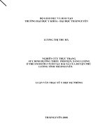 NGHIÊN CỨU THỰC TRẠNGSUY DINH DƯỠNG THIẾU PROTEIN, NĂNG LƯỢNGỞ TRẺ EM DƯỚI 5 TUỔI TẠI HAI XÃ CỦA HUYỆN PHÚ LƯƠNG TỈNH THÁI NGUYÊN
