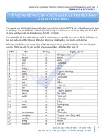 FREE BỘ TỪ VỰNG CĂN BẢN DÙNG CHO HS ÔN THI TỐT NGHIỆP THPT QG MÔN TIẾNG ANH