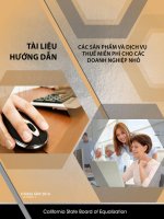 Tài liệu hướng dẫn Các sản phẩm và dịch vụ thuế miễn phí cho các doanh nghiệp nhỏ