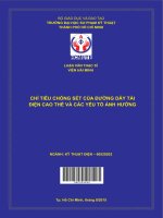 CHỈ TIÊU CHỐNG sét của ĐƯỜNG dây tải  điện CAO THẾ và các yếu tố ẢNH HƯỞNG 