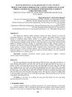 DESIGN AND CHARACTERISTICS OF a NOVEL COMPLIANT PLANAR SPRING CAPABLE OF a POSITIVE STIFFNESS FOR a COMPACT VIBRATION ISOLATOR THIẾT kế và đặc TÍNH của lò XO PHẲNG mềm mới CHO bộ TÁCH RUNG ĐỘNG 