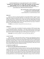 NGHIÊN cứu ẢNH HƯỞNG của mức đều TRƯỜNG vận tốc DÒNG KHÍ tới HIỆU SUẤT của THIẾT bị lọc bụi TĨNH điện 