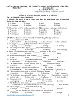 thi vào lớp 10 quốc học huế môn anh