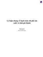 Lý luận chung về hạch toán chi phí sản xuất và tính giá thành 