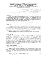 NGHIÊN cứu ổn ĐỊNH của vỏ có cơ TÍNH BIẾN THIÊN CHỊU tác DỤNG của tải TRỌNG ĐỘNG   STABILITY STUDY OF FUNCTIONALLY GRADED MATERIAL SHELLS SUBJECT TO DYNAMIC LOADS 