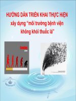 Bài giảng hướng dẫn xây dựng bệnh viện không khói thuốc lá