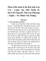 Phát triển kinh tế du lịch tỉnh Lào Cai