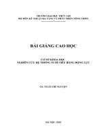 CƠ sở KHOA học NGHIÊN cứu hệ THỐNG tưới TIÊU BẰNG ĐỘNG lực 