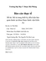 Mô tả trang thiết bị, điều kiện bảo quản thuốc tại khoa dược bệnh viện kiến an 