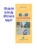 150 câu hỏi và đáp án thi sát hạch bằng lái xe máy