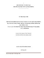 Một số giải pháp quản lý dự án đầu tư xây dựng hệ thống hạ tầng kỹ thuật khu đô thị mới bắc sông cấm 