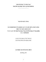 Xác định phản ứng động lực của bể chứa chất lỏng chịu tác dụng động đất 