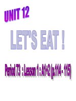 Unit 12  Lets eat A1-2