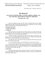 Kế hoạch phòng chống tai nạn thương tích