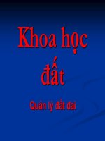 Bài giảng khoa học đất (ngành quản lý đất đai)   chương 1  giới thiệu chung