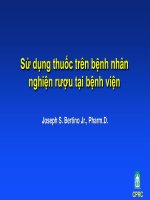 Sử dụng thuốc trên bệnh nhân nghiện rượu tại bệnh viện 