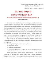 BÀI THU HOẠCH KIẾN TẬP LỚP ĐÀO TẠO HIỆU TRƯỞNG TRƯỜNG MẦM NON