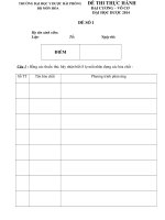 ĐỀ THI THỰC HÀNH dược 
