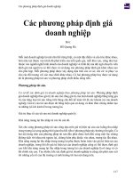 Các phương pháp định giá doanh nghiệp