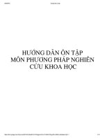 Hướng dẫn ôn tập môn phương pháp nghiên cứu khoa học