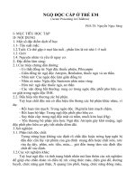 NGỘ độc cấp ở TRẺ EM 