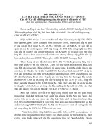 BÀI THAM LUẬN của PCT UBND THÀNH PHỐ hà nội NGUYỄN văn sửu chủ đề “cơ chế phối hợp trong công tác quản lý nhà nước về FDI” 