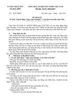 Kế hoạch tổ chức ngày chạy OLYMPIC vì sức khỏe toàn dân