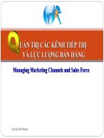 Bài giảng quản trị các kênh tiếp thị và lực lượng bán hàng
