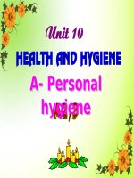 Unit 10  Health and hygiene A2-3