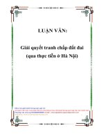 Giải quyết tranh chấp đất đai (qua thực tiễn ở Hà Nội)