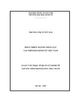 PHÁT TRIỂN NGUỒN NHÂN LỰC TẠI THỜI BÁO KINH TẾ VIỆT NAM