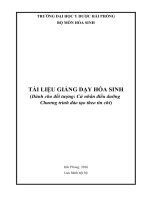 TÀI LIỆU GIẢNG dạy hóa SINH 