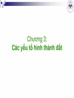 Bài giảng khoa học đất (ngành quản lý đất đai)   chương 3 (1)  các yếu tố hình thành đất