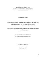 Nghiên cứu ổn điịnh đàn hồi của thanh có xét đến biến dạng trượt ngang 