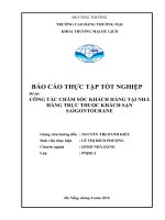 công tác chăm sóc khách hàng tại nhà hàng