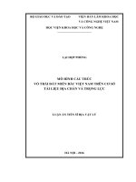 Mô hình cấu trúc vỏ trái đất miền bắc việt nam trên cơ sở tài liệu địa chấn và trọng lực