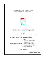 BÁO cáo THỰC tập lập TRÌNH QUẢN lý  QUẢN lý TUYỂN SINH TRƯỜNG CAO ĐẲNG GT vận tải 