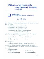 Ebook tuyển chọn các bài toán trắc nghiệm khách quan tổ hợp, xác suất tích phân và số phức  phần 2