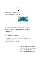 LUẬN văn THẠC sĩ ĐÁNH GIÁ mức độ hài LÕNG CỦ a KHÁCH HÀNG sử DỤNG DỊCH vụ THE ATM tại SACOMBANK TIỀN GIANG 