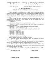 KẾ HOACH SINH HOAT CHUYÊN đề môn TD 