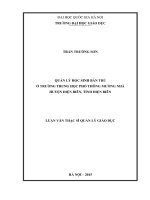 Quản lý học sinh bán trú ở trường trung học phổ thông mường nhà huyện điện biên, tỉnh điện biên 