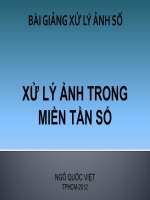 Bài giảng xử lý ảnh số   chương 5  xử lý ảnh trong miền tần số