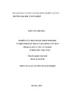 Luận án tiến sĩ nghiên cứu một số đặc điểm sinh học và biện pháp kỹ thuật tạo giống cây mun (diospyros mun a chev  ex lecomte) ở miền bắc việt nam  (TT) 