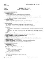 GIÁO ÁN Unit 5 lớp 7